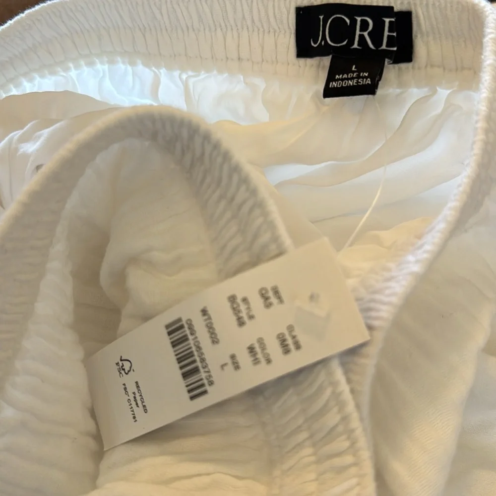 J Crew size large white cotton gauze maxi skirt with slit NWT  bohemian skirt - Picture 5 of 7